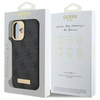 Original Case IPHONE 16 PLUS Guess Hardcase 4G Logo Plate MagSafe (GUHMP16MU4GPRK) black