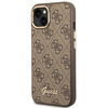 Oryginalne Etui IPHONE 14 PLUS Guess Hard Case 4G Vintage Gold Logo (GUHCP14MHG4SHW) brązowe