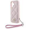 Original Case IPHONE 16 Karl Lagerfeld Quilted Initial Logo & Chain Strap pink