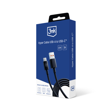 3MK KABEL HYPER USB/TYPE-C 1,2m 5A czarny