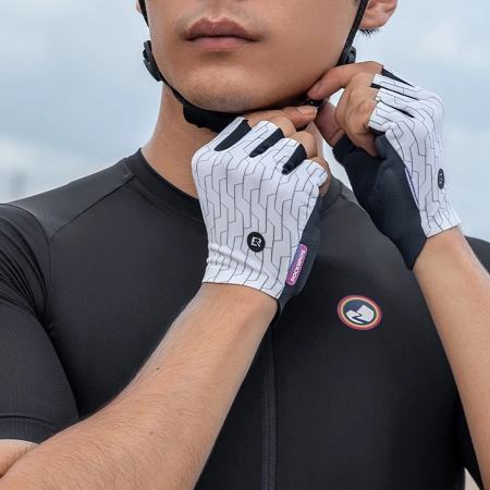 Rockbros MTB Fahrradhandschuhe Größe: S - weiß und schwarz