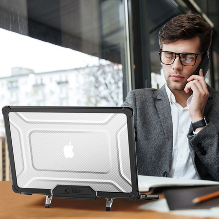 TECH-PROTECT SMARTSHELL PRO MACBOOK AIR 13 M2 / M3 / M4 / 2023-2025 BLACK/CLEAR