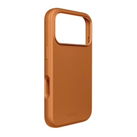 Pure Icon Mag Pro Liquid Silicone Case für iPhone 17 Pro, MagSafe kompatibel, mit Kameraschutz und Aluminiumtasten - Orange