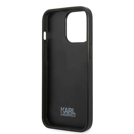 Original Case IPHONE 13 PRO Karl Lagerfeld Flower Ikonik Karl (KLHCP13LPMNFIK1) gray