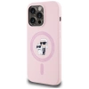 Karl Lagerfeld Silikon Karl&amp;Choupette MagSafe iPhone 14 Pro Hülle - Rosa
