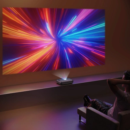 Yaber K300s Multimedia-Laser-RGB-FullHD-1080p-Projektor mit JBL-Lautsprechern – Schwarz