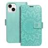 Kabura MEZZO Book do IPHONE 14 mandala zielony