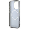 Case IPHONE 16 PRO Guess Glitter Flowers Triangle Buttons MagSafe black