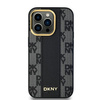 DKNY DKHMP13LPCPVSLK iPhone 13 Pro / 13 6.1" czarny/black hardcase Leather Checkered Mono Pattern MagSafe