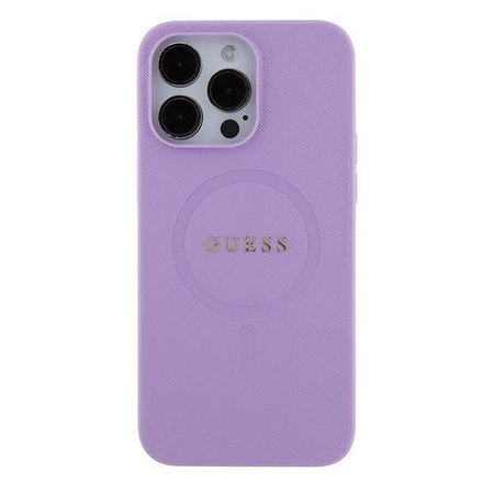 Guess GUHMP15XPSAHMCU iPhone 15 Pro Max 6,7&quot; lila/lila Hardcase Saffiano MagSafe