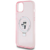 Guess nakładka do iPhone 15 Plus 6,7&quot; KLHMP15MHMRSKCP różowa C MAGSAFE RINGSTAND KC