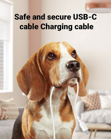 Acefast USB cable - USB Type C 1.2m, 3A white (C2-04 white)