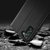 Dux Ducis Hivo skórzane etui z klapką pokrowiec ze skóry naturalnej portfel na karty i dokumenty Samsung Galaxy S22+ (S22 Plus) niebieski