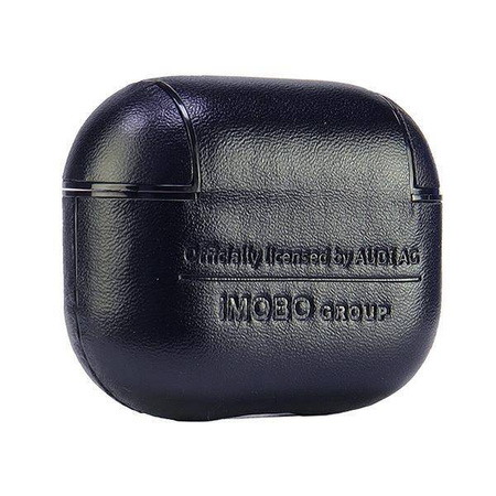 Original Handyhülle APPLE AIRPODS 3 Audi Leather Big Logo Cover (AU-AP3-GT/D3-BK) schwarz