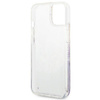 Case IPHONE 14 PLUS Guess Hardcase Flower Liquid Glitter purple