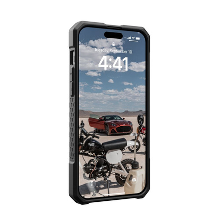 UAG Monarch Pro - protective case for iPhone 15 Plus, compatible with MagSafe (kevlar black)