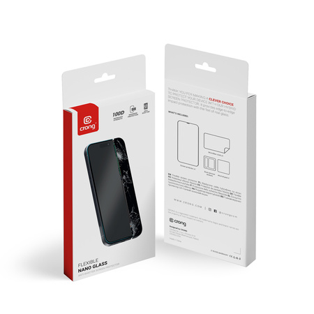 Crong Nano Glass - Niepękające szkło hybrydowe iPhone 16 Pro