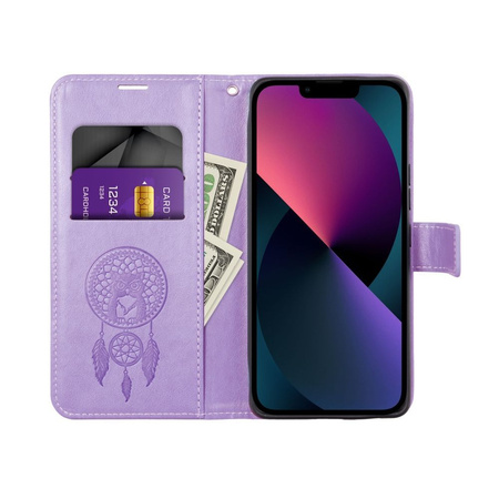 Kabura MEZZO Book do SAMSUNG A56 5G łapacz snów fioletowy