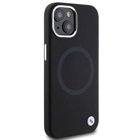 BMW Signature Liquid Silicone MagSafe Hülle für iPhone 15 – Schwarz