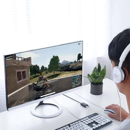 Ugreen zewnętrzna karta dźwiękowa muzyczna adapter USB - 3,5 mm mini jack 15 cm biały (US205 30143)