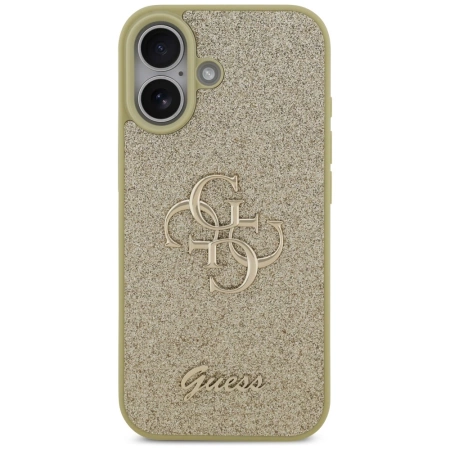 Guess Fixed Glitter Big 4G case for iPhone 17 - gold