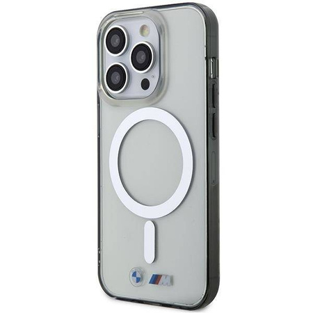 Hülle BMW BMHMP14XHCRS iPhone 14 Pro Max 6.7" transparente Hartschale Silberring MagSafe