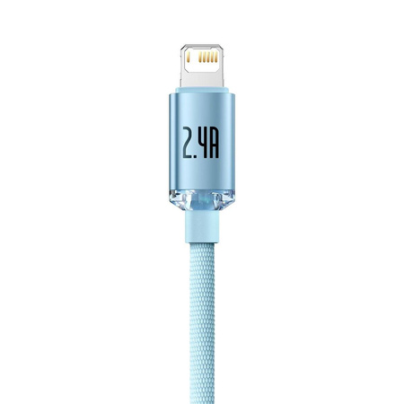 Baseus Crystal Shine Series USB-Kabel - Lightning 2,4A 20W 1,2m blau (CAJY001103)