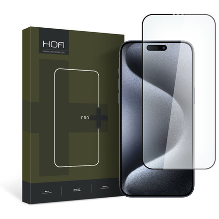 Szkło Hartowane APPLE IPHONE 15 PRO HOFI Glass Pro+ czarne