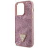 Guess GUHCP14LHDGTPP iPhone 14 Pro 6,1" rosa/rosa Hardcase Strass Dreieck