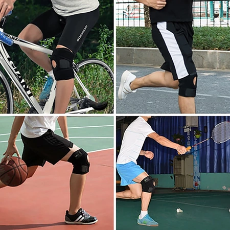 Ochraniacz sportowy Rockbros LF1106M na rzepkę i staw kolanowy rozmiar M - czarny