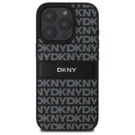 Original Case IPHONE 16 PRO MAX DKNY Hardcase Texture Pattern Tonal Stripe (DKHCP16XPRTHSLK) black