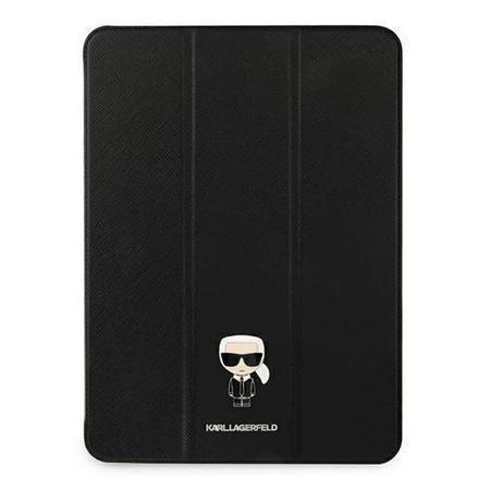 Original Handyhülle IPAD PRO 11" 2021 Karl Lagerfeld Book Cover Saffiano Karl Iconic (KLFC11OKMK) schwarz