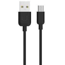 USAMS Kabel U-Turn microUSB 1m czarny/black 2A MICUSBXD01 (US-SJ098)