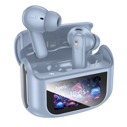 HOCO słuchawki bezprzewodowe bluetooth z ekranem dotykowym TWS ANC + ENC EQ21 niebieskie