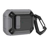 Airpods 4 Armor Case with Carabiner - Gray