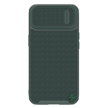 Nillkin Textured S Case iPhone 14 Pro Max Panzerhülle mit Kameraabdeckung dunkelgrün