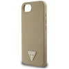 Guess Grained Triangle MagSafe case for iPhone 16e - brown