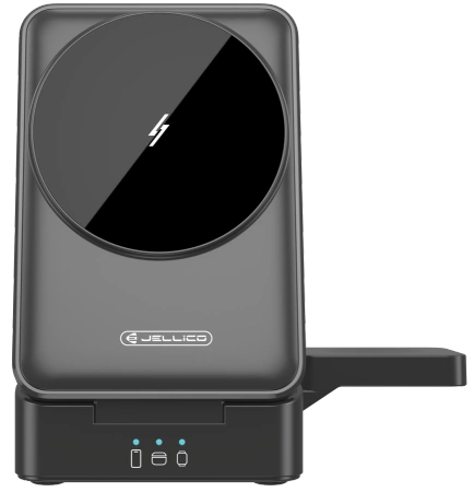 JELLICO ładowarka bezprzewodowa 3w1 W25 15W Czarny