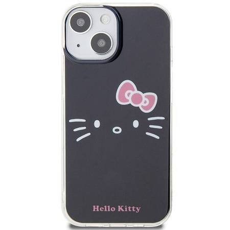Hello Kitty IML Kitty Face Hülle für iPhone 15 – Schwarz