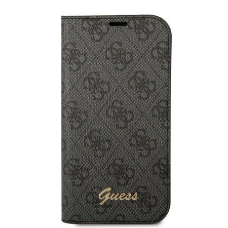 Guess 4G Metal Camera Outline Booktype Case - Etui iPhone 14 (czarny)