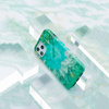 Kingxbar Agate Series eleganckie etui pokrowiec z nadrukiem agat iPhone 12 mini zielony