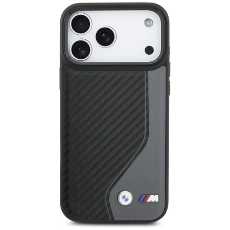 Etui BMW M Carbon Logo MagSafe na iPhone 17 Pro Max - grafitowe
