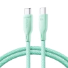 Joyroom Multi-Color Series SA34-CC3 USB-C/USB-C-Kabel 60 W, schnelle Übertragung, 1 m – Grün