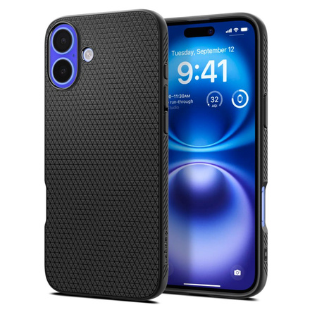 Spigen Liquid Air iPhone 16 Plus czarny/matte black ACS08066