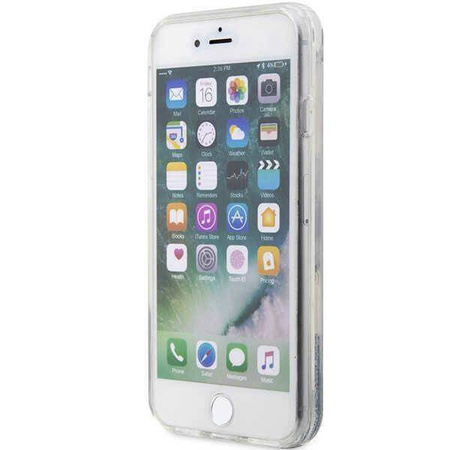 Karl Lagerfeld KLHCI8LNHCCS iPhone 7/8/ SE 2020/2022 silver/silver hardcase Glitter Choupette Head