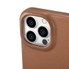 iCarer CE Premium Leather Folio Case skórzane etui iPhone 14 Pro z klapką magnetyczne MagSafe brązowy (WMI14220714-BN)