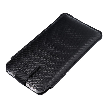 Futerał Uniwersalny POCKET Carbon - Model 16 - do SAMSUNG A22  5G / LTE ( 4G ) /  S21 FE / A31 / 531 / M21 / A6 Plus 2018 / A7 2018 XIAOMI Mi 11 Lite 5G OPPO Reno 5 HUAWEI Mate 20 Lite / P20 Lite
