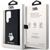 Oryginalne Etui KARL LAGERFELD hardcase Silicone Choupette Metal Pin KLHCS24LSMHCNPK do Samsung Galaxy S24 Ultra czarny