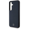 Case SAMSUNG GALAXY S25 Mercedes AMG Hardcase Leather Debossed Lines MagSafe navy blue