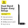 Baseus BS-OH173 650Mb/s 5 GHz USB network card - black